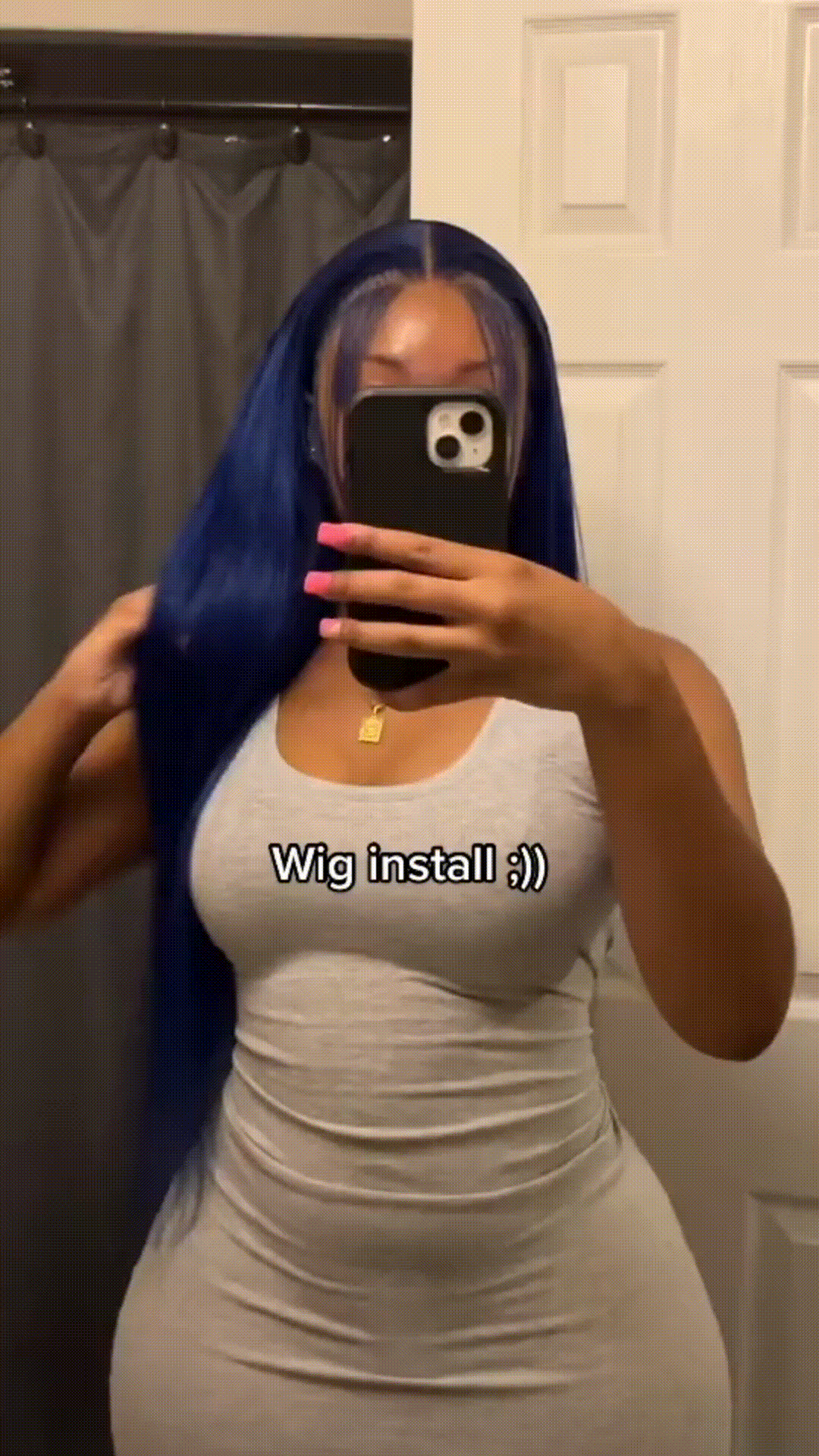 Blue Green Purple Wig