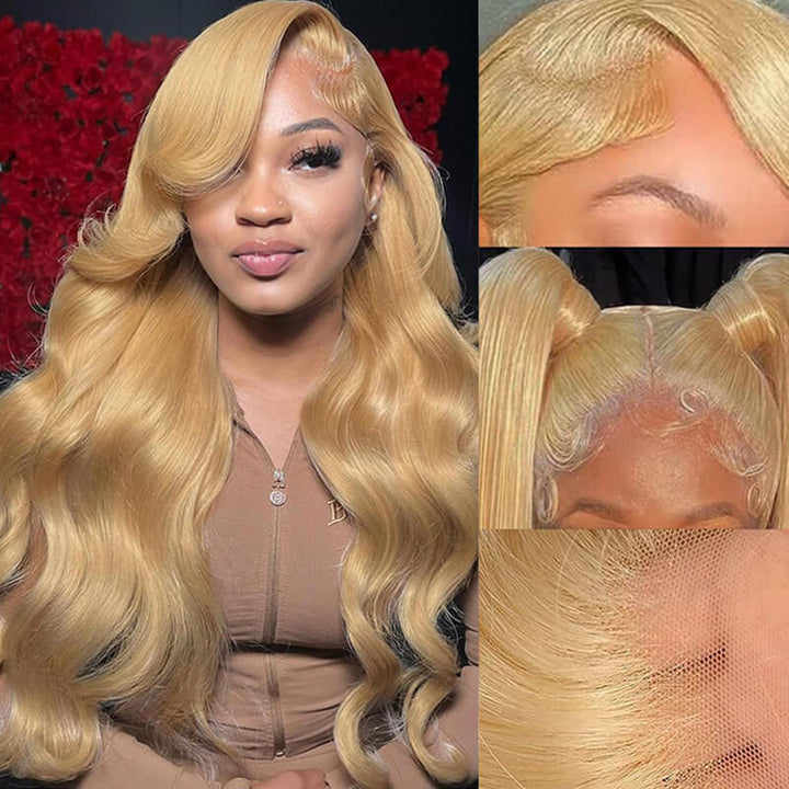 Bombshell Wig | eullair Glueless Honey Blonde Lace Frontal Wig | Brown Girl Ash Blonde Straight/Body Wave Wig