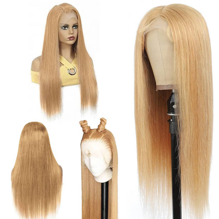 Bombshell Wig | eullair Glueless Honey Blonde Lace Frontal Wig | Brown Girl Ash Blonde Straight/Body Wave Wig