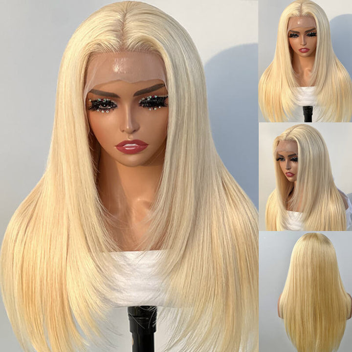 Layered Haircut Collection | eullair TikTok Inspired New Glueless Pre Cut Lace Closure Straight Wigs Quick Install Pre Colored Human Hair Wigs