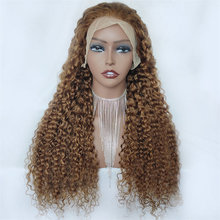 Most Affordable Pumpkin Spice | eullair Chestnut Brown Lace Frontal Human Hair Wig For Dark Skin Women