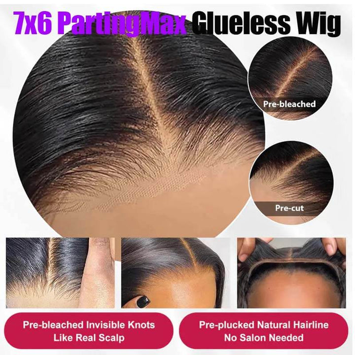 eullair Wear and Go Glueless Wigs Human Hair 9x6 PartingMax Bye Bye Knots Lace Front Wigs Pre Bleached Pre Plucked Loose Deep Wave Wig