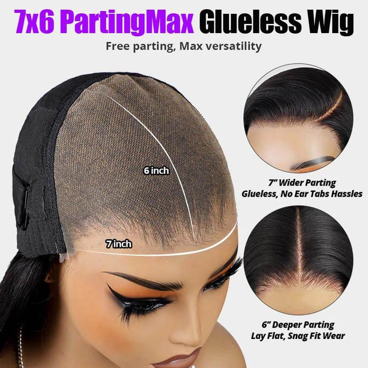 eullair Wear and Go Wigs Pre Plucked Pre Cut 9x6 PartingMax Kinky Straight Lace Front Wigs Bye Bye Knots Glueless Wig Human Hair for Black Women