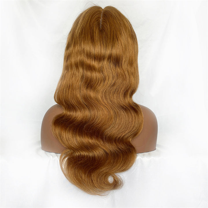 Most Affordable Pumpkin Spice | eullair Chestnut Brown Lace Frontal Human Hair Wig For Dark Skin Women