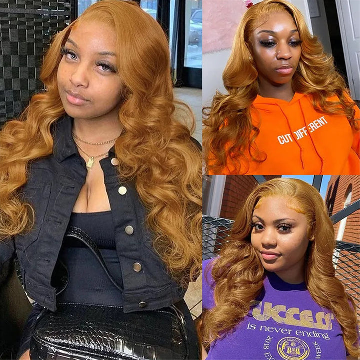 Most Affordable Pumpkin Spice | eullair Chestnut Brown Lace Frontal Human Hair Wig For Dark Skin Women