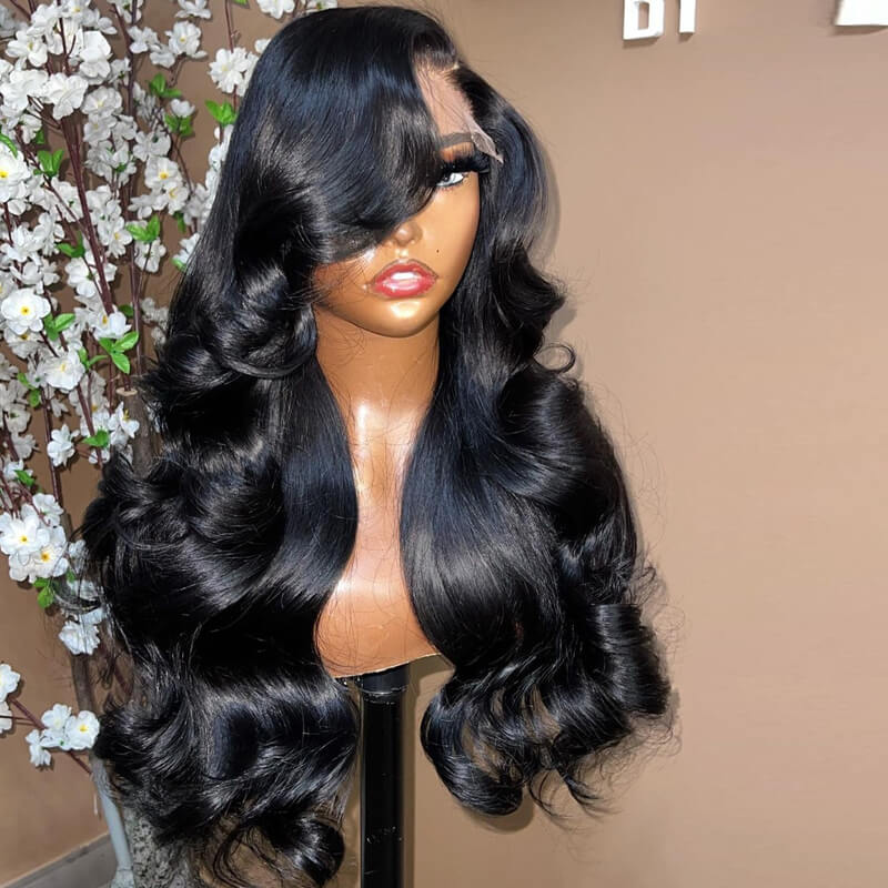 eullair Hairstylist Inspired Butterfly Layered Cut Loose Body Wave Wig With Curtain Bangs Human Hair Pre Cut Lace Front Wig