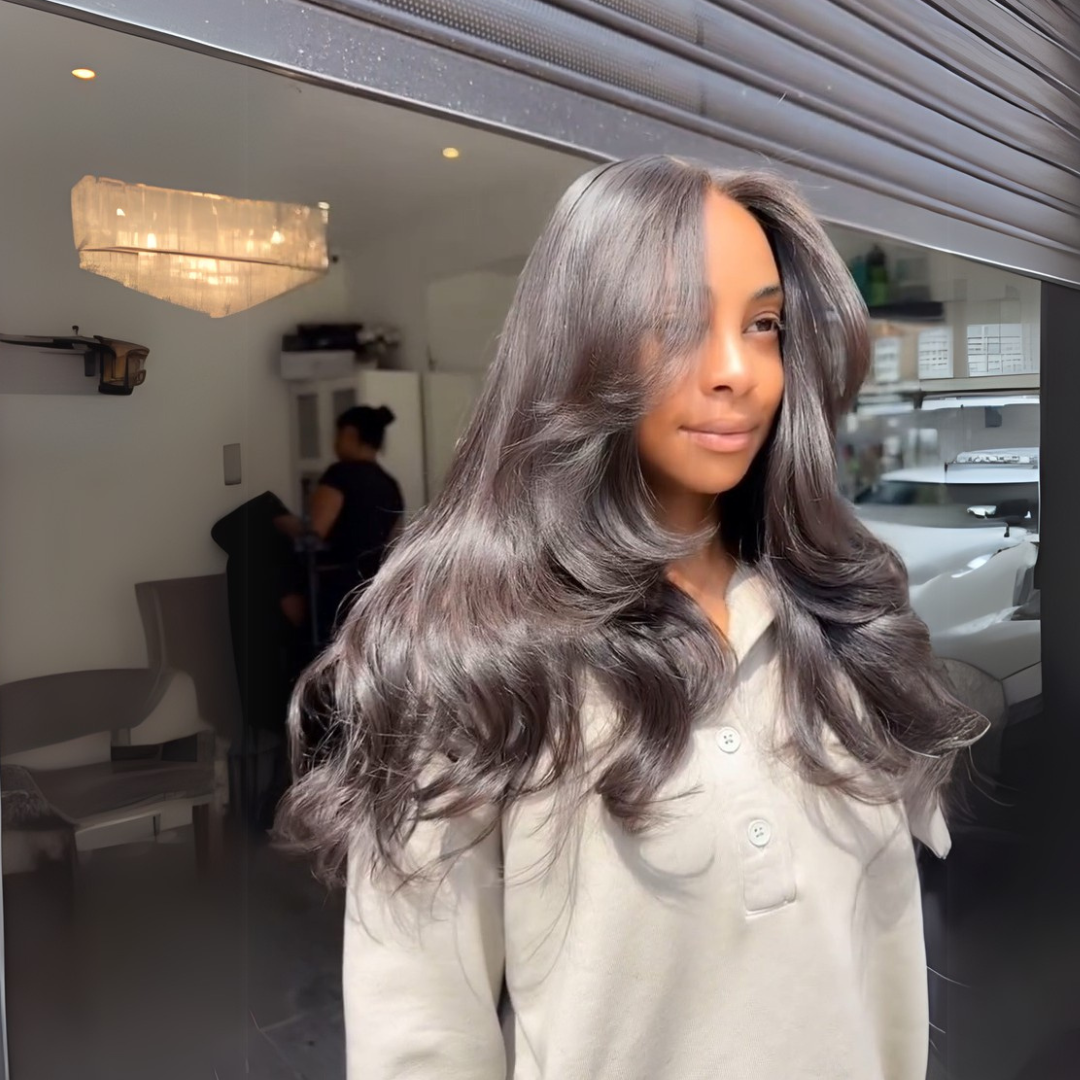 Butterfly Layered Cut Loose Way Wig With Curtain Bangs eullair Body Wave Pre Cut Lace Human Hair Wig