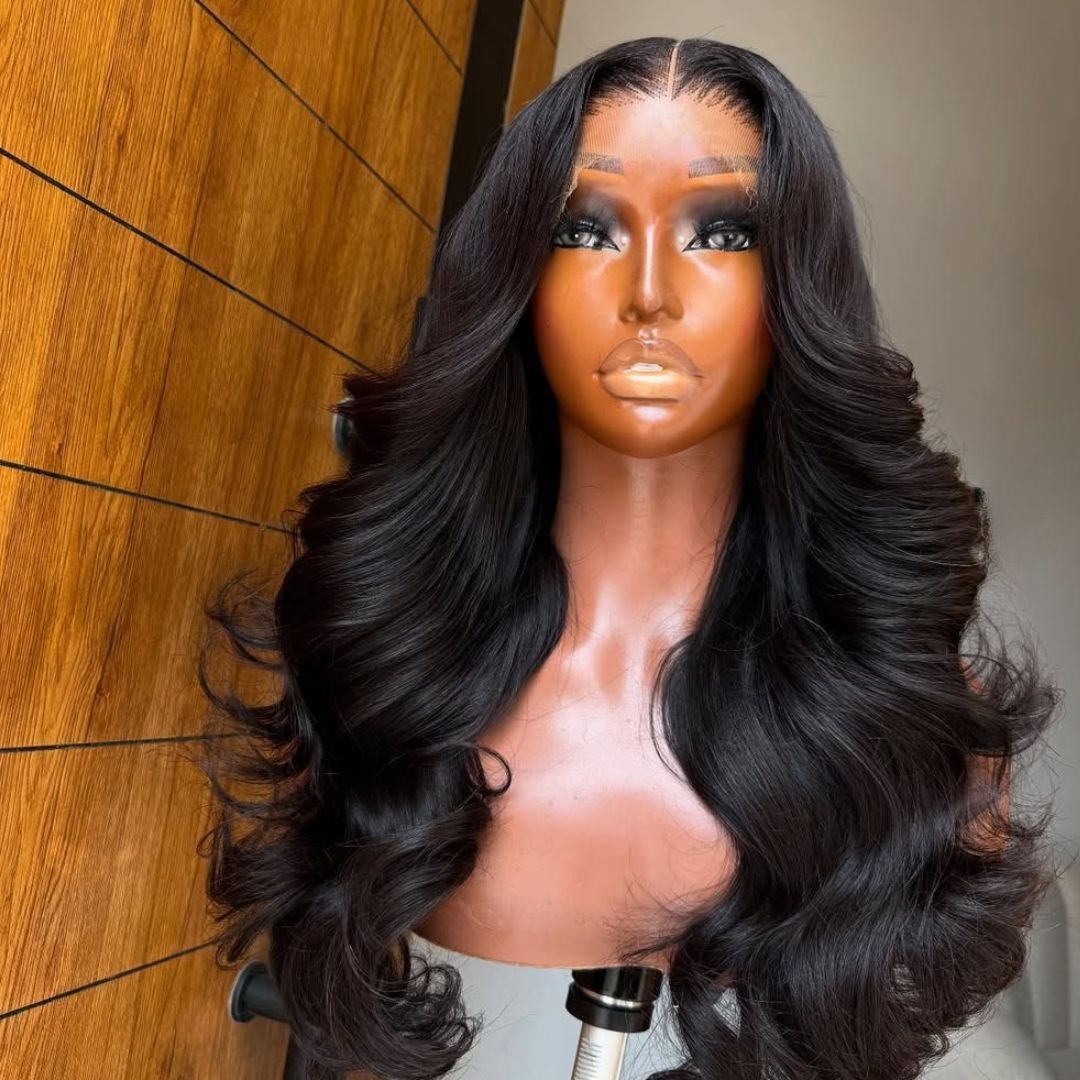 Eullair Drawstring Glueless Lace Wig Long Wavy Hair 9x6 Lace Front for Black Women Ready to Wear Wigs