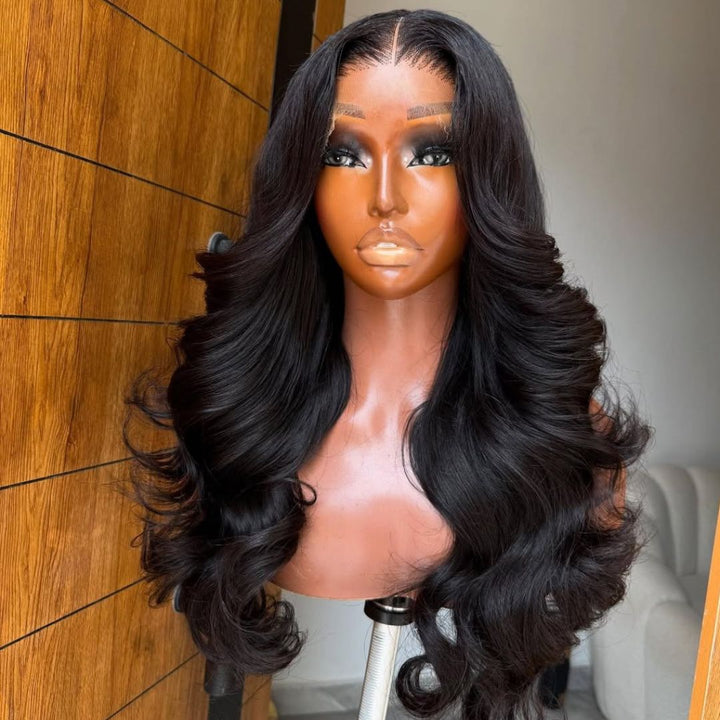 Eullair Drawstring Glueless Lace Wig Long Wavy Hair 9x6 Lace Front for Black Women Ready to Wear Wigs
