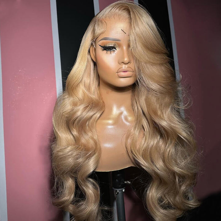 Bombshell Wig | eullair Glueless Honey Blonde Lace Frontal Wig | Brown Girl Ash Blonde Straight/Body Wave Wig