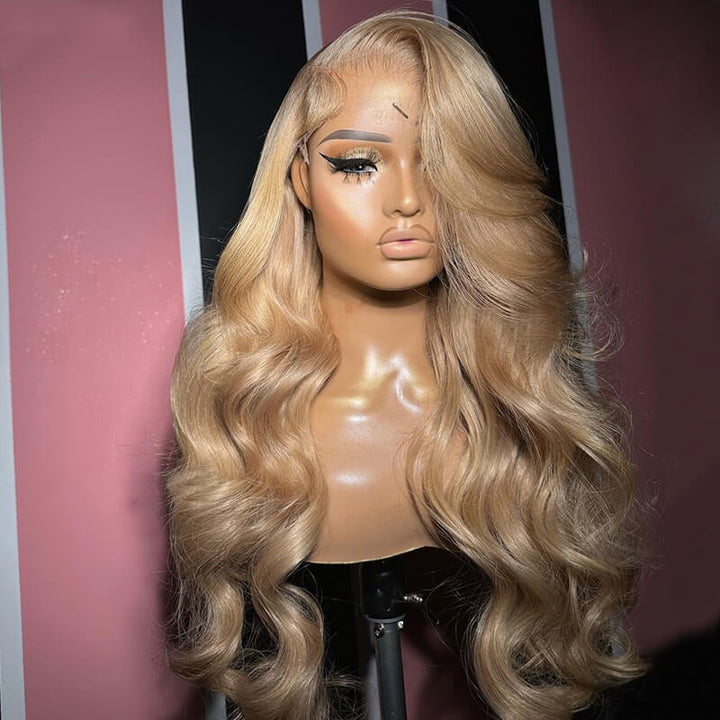 Bombshell Wig | eullair Glueless Honey Blonde Lace Frontal Wig | Brown Girl Ash Blonde Straight/Body Wave Wig