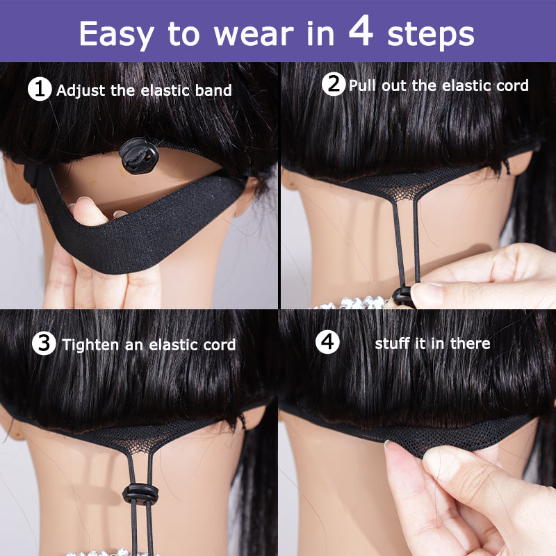 eullair Side Part Drawstring Wig Body Wave Parting Max 9x6 Pre Cut Glueless Wigs Pre Bleached With Baby Hair