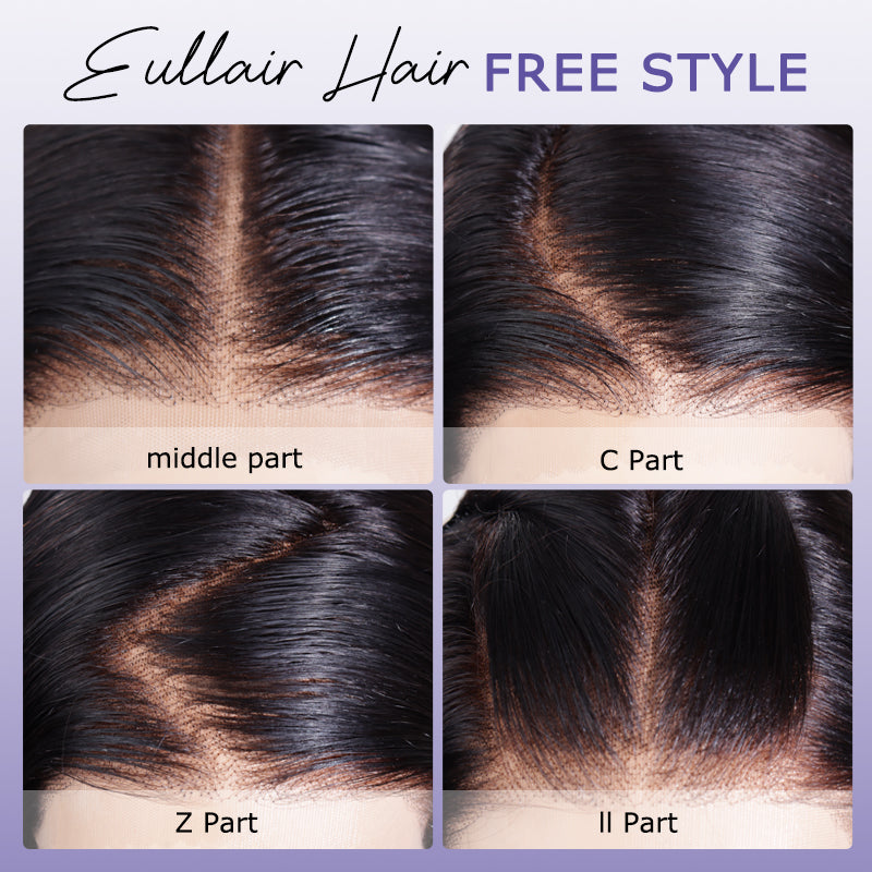 eullair Side Part Drawstring Wig Body Wave Parting Max 9x6 Pre Cut Glueless Wigs Pre Bleached With Baby Hair