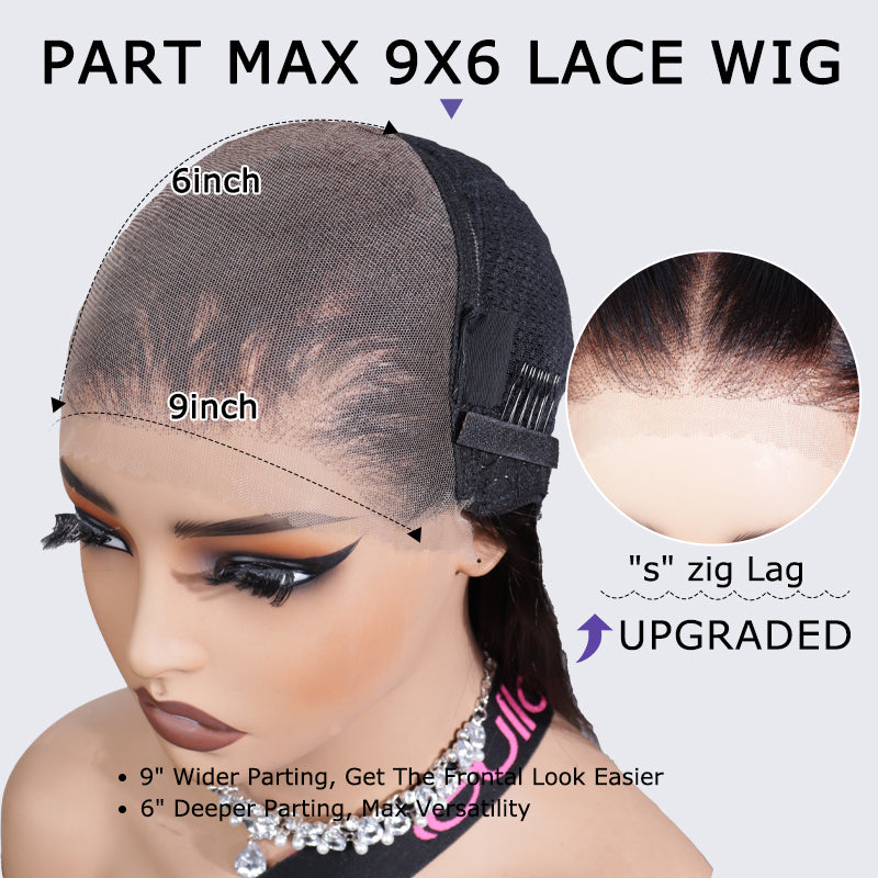 eullair Side Part Drawstring Wig Body Wave Parting Max 9x6 Pre Cut Glueless Wigs Pre Bleached With Baby Hair