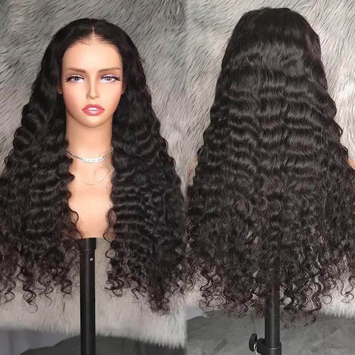 eullair Wear and Go Glueless Wigs Human Hair 9x6 PartingMax Bye Bye Knots Lace Front Wigs Pre Bleached Pre Plucked Loose Deep Wave Wig