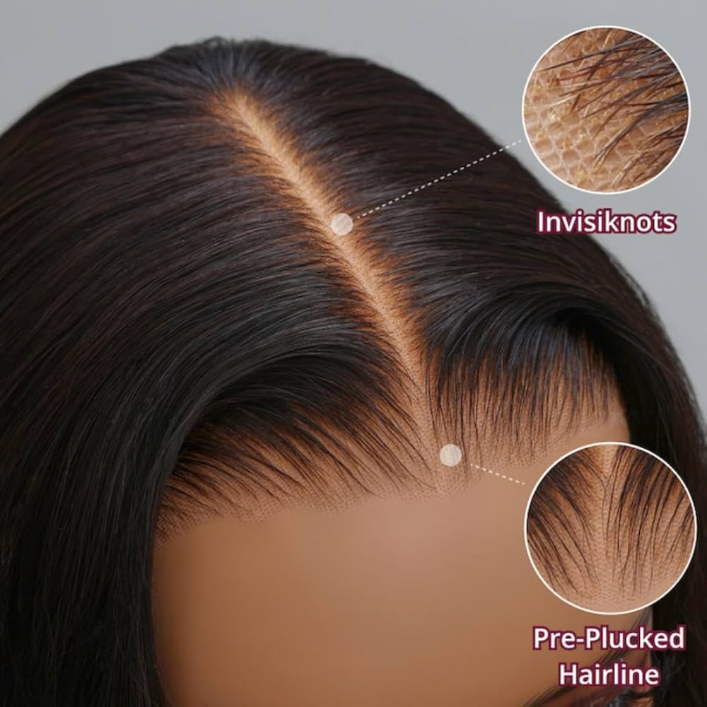 eullair Designer Layered Curtain Bangs Wigs Ombre 1B Red 13x4 Short Wavy Glueless Bob Wigs