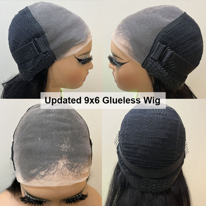 eullair Wear and Go Glueless Wigs Human Hair 9x6 PartingMax Bye Bye Knots Lace Front Wigs Pre Bleached Pre Plucked Loose Deep Wave Wig