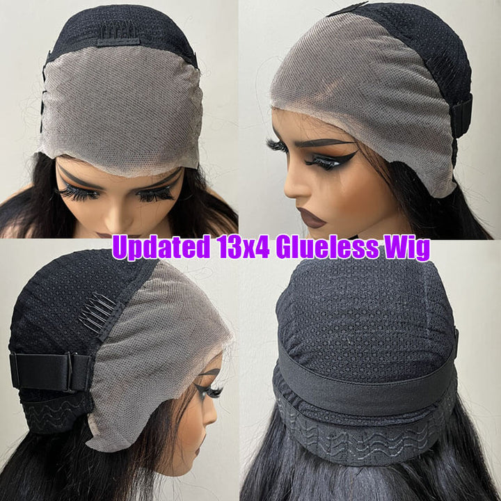 eullair Wear and Go Wigs Pre Plucked Pre Cut 9x6 PartingMax Kinky Straight Lace Front Wigs Bye Bye Knots Glueless Wig Human Hair for Black Women