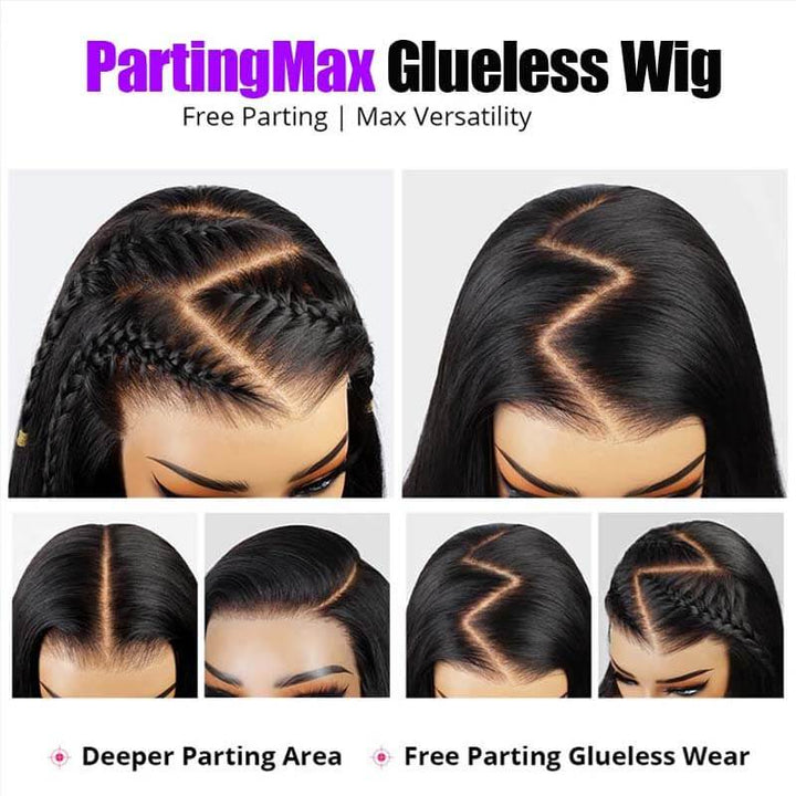 eullair Wear and Go Wigs Pre Plucked Pre Cut 9x6 PartingMax Kinky Straight Lace Front Wigs Bye Bye Knots Glueless Wig Human Hair for Black Women