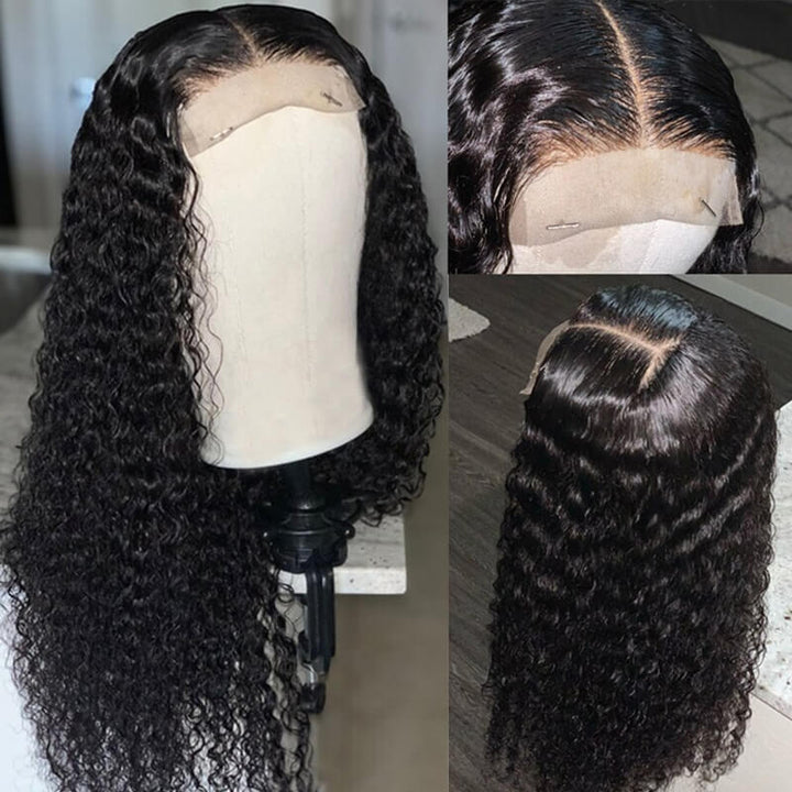 eullair 4x4 HD Transparent Lace Closure Wig Best Human Hair Wigs For Women All Textures 12-30