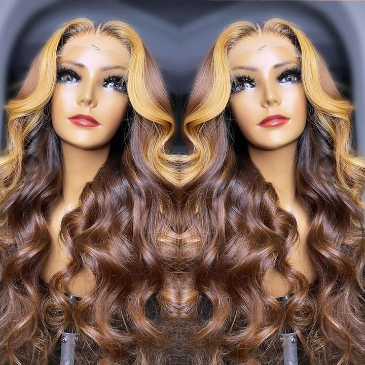 Skunk Stripe Wig Collection| eullair Must Have Gorgeous Colored Highlight Lace Frontal Wig