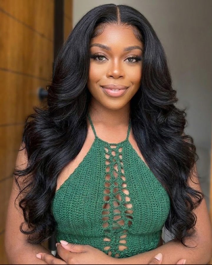 Eullair Drawstring Glueless Lace Wig Long Wavy Hair 9x6 Lace Front for Black Women Ready to Wear Wigs
