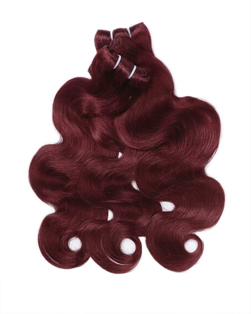 eullair 99J Burgundy Red Raw Hair Body Wave 3 Bundles with 2x6 Closure 100% Human Hair Bundles