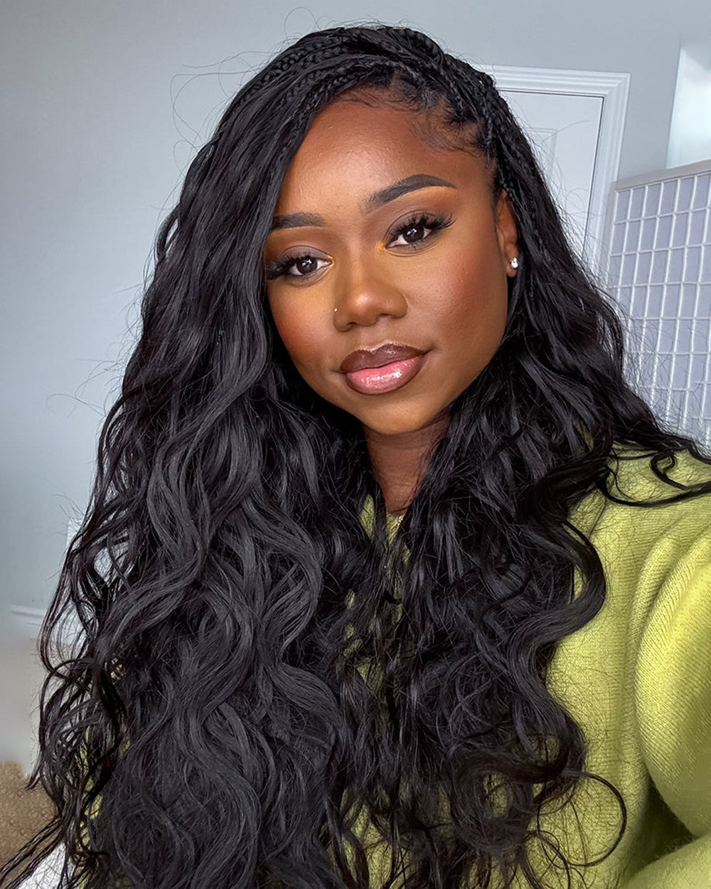 eullair Body Wave Crochet Hair - 60g Pack (50 Strands) for Extra Volume