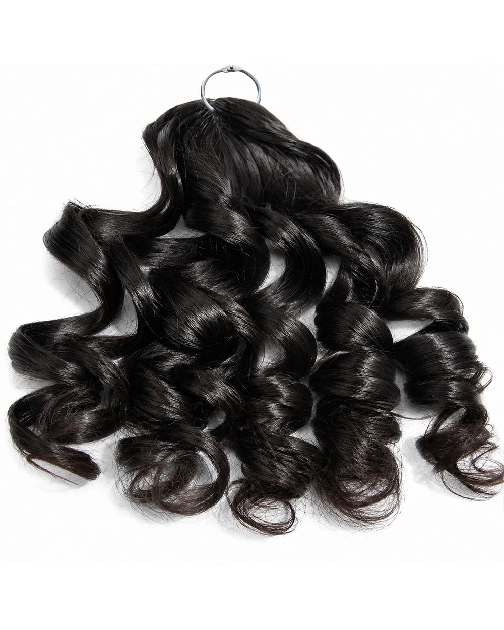 eullair French Curl Human Hair Feather Crochet Extensions - Pre-Looped For Miracle Knots