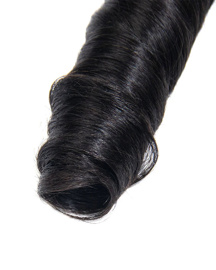 eullair French Curl Human Hair Feather Crochet Extensions - Pre-Looped For Miracle Knots