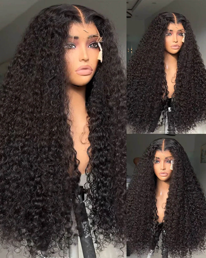 15A Grade | eullair Double Drawn with Full Ends Small Curly Human Hair Wig Transparent HD Lace Frontal Wigs For Women