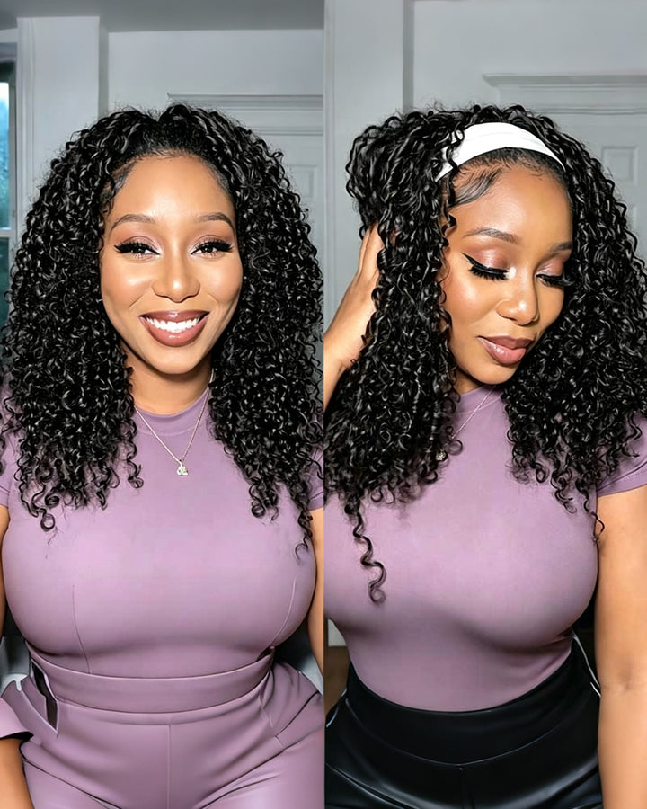 eullair Pixie Curly Feather Crochet Spiral Curl Human Hair Extensions - Pre-Looped For Miracle Knots