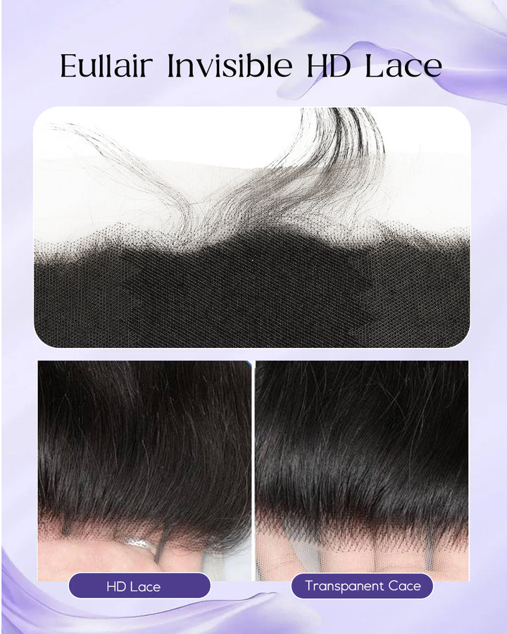 eullair 1 Piece 13x4/13x6 Lace Frontal Medium Brown 10-20 Inches Virgin Human Hair