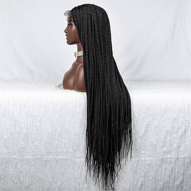 Dolores-WTBX-013 Super Long 40' Full Lace Braided Wigs For Women Middle Part Synthetic Fiber Box Braid Wigs With Baby Hair