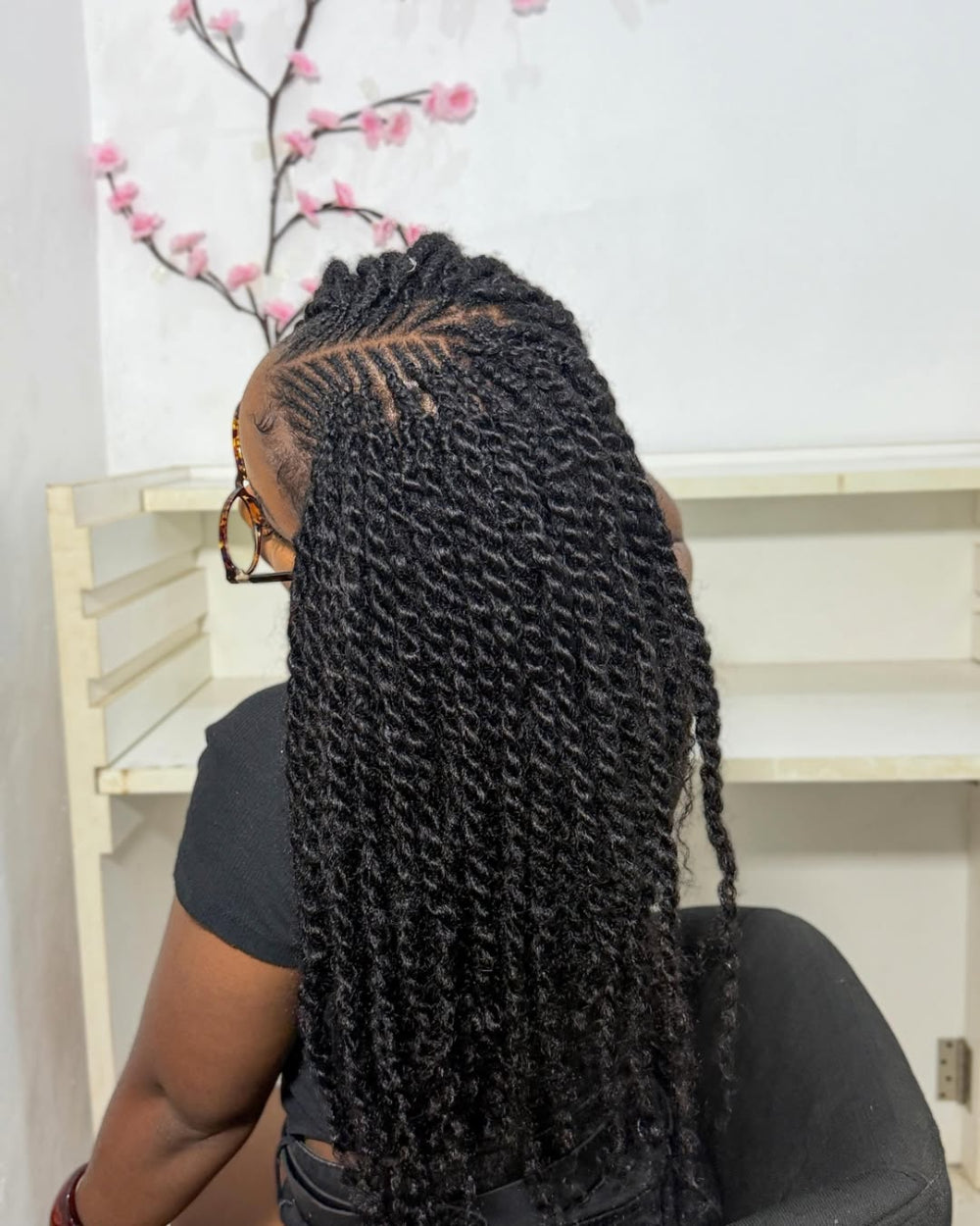 eullair 100% Human Hair Bulk for Braiding & Dreadlocks - Natural Black Afro Kinky Texture