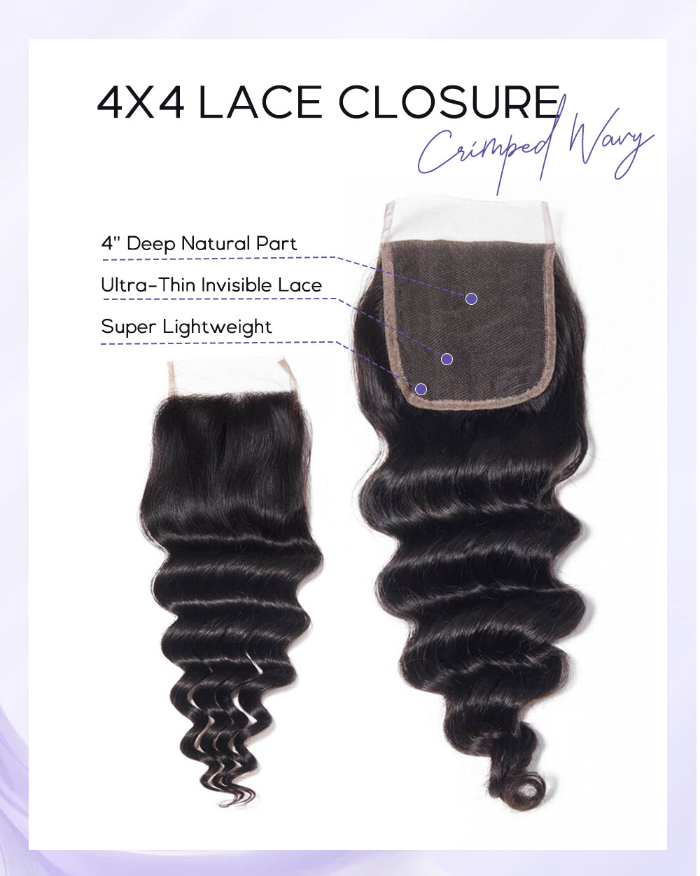 eullair 1 Piece 4x4/5x5 Lace Frontal Medium Brown 10-20 Inches Virgin Human Hair
