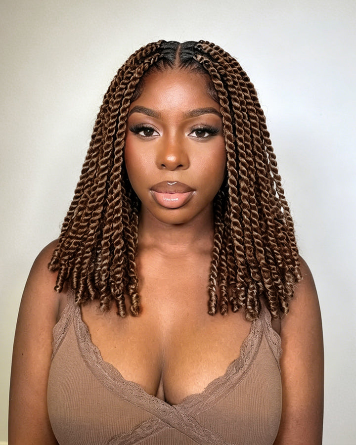 eullair Upgraded 100% Human Hair Dark Brown Afro kinky Bulk Hair Extensions For Braiding Dreadlock Human Hair - Natural Black Afro Kinky Texture
