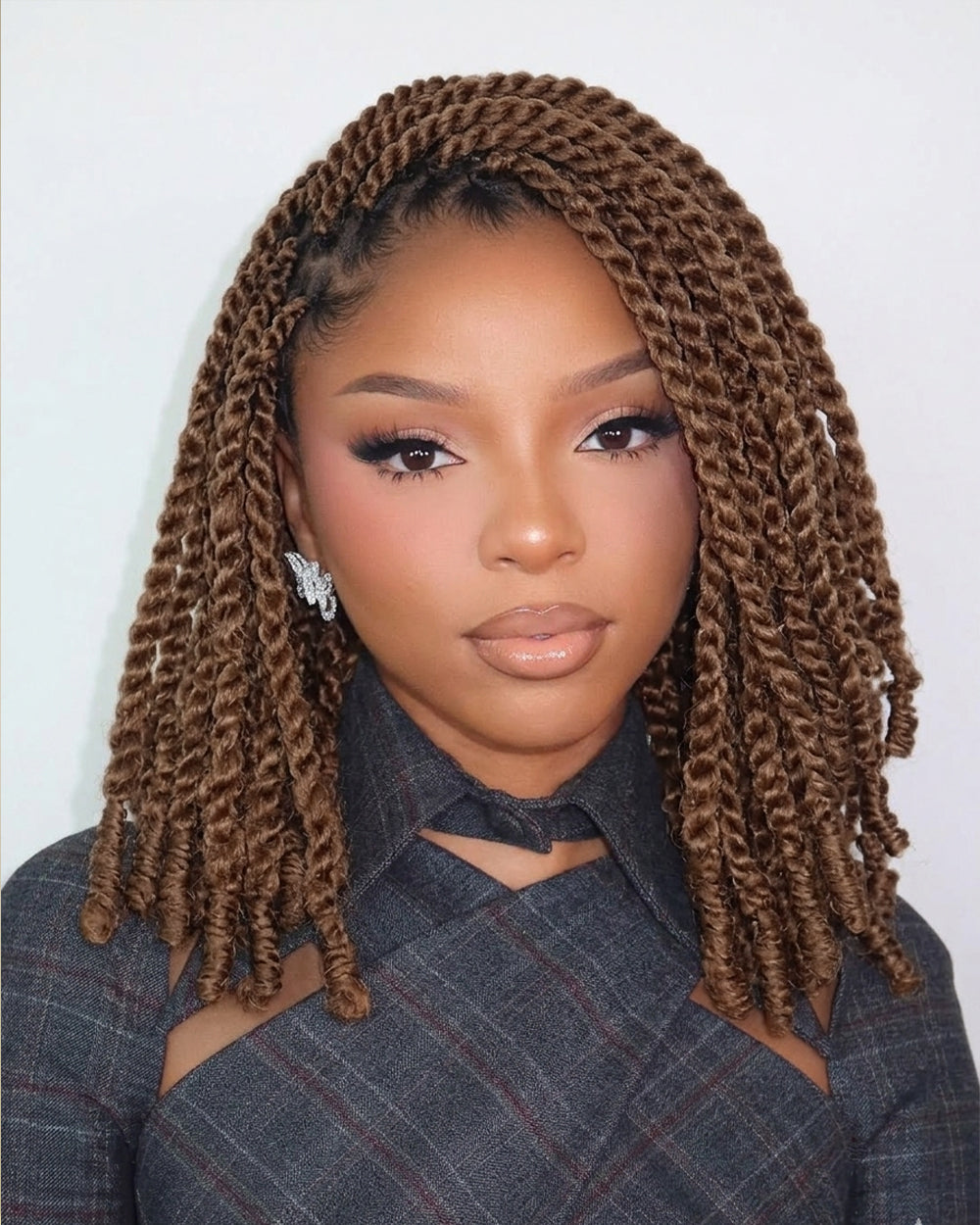 eullair Upgraded 100% Human Hair Dark Brown Afro kinky Bulk Hair Extensions For Braiding Dreadlock Human Hair - Natural Black Afro Kinky Texture