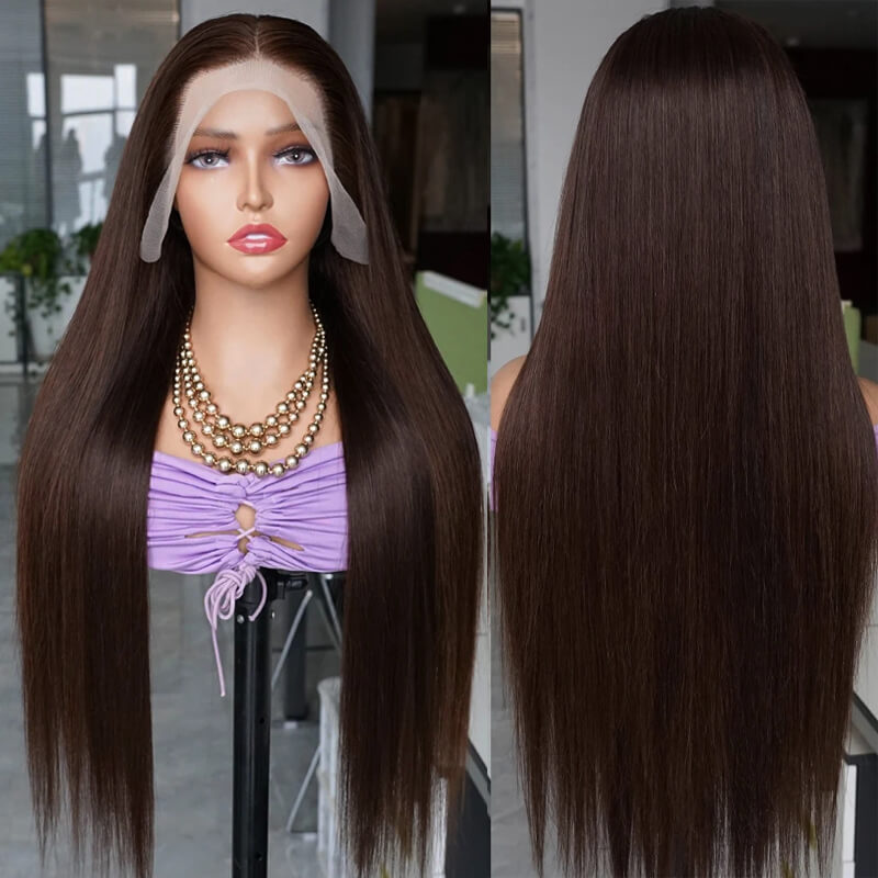 TikTok @wh0.nia Recommend | eullair Perfect Chocolate Brown Lace Frontal Human Hair Wig For Brown Skin Women