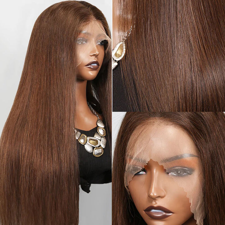 TikTok @wh0.nia Recommend | eullair Perfect Chocolate Brown Lace Frontal Human Hair Wig For Brown Skin Women