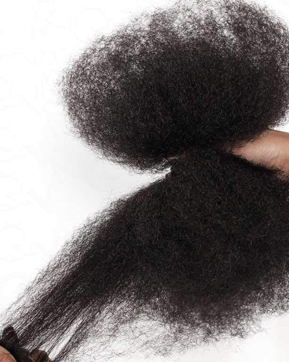 eullair 100% Human Hair Bulk for Braiding & Dreadlocks - Natural Black Afro Kinky Texture