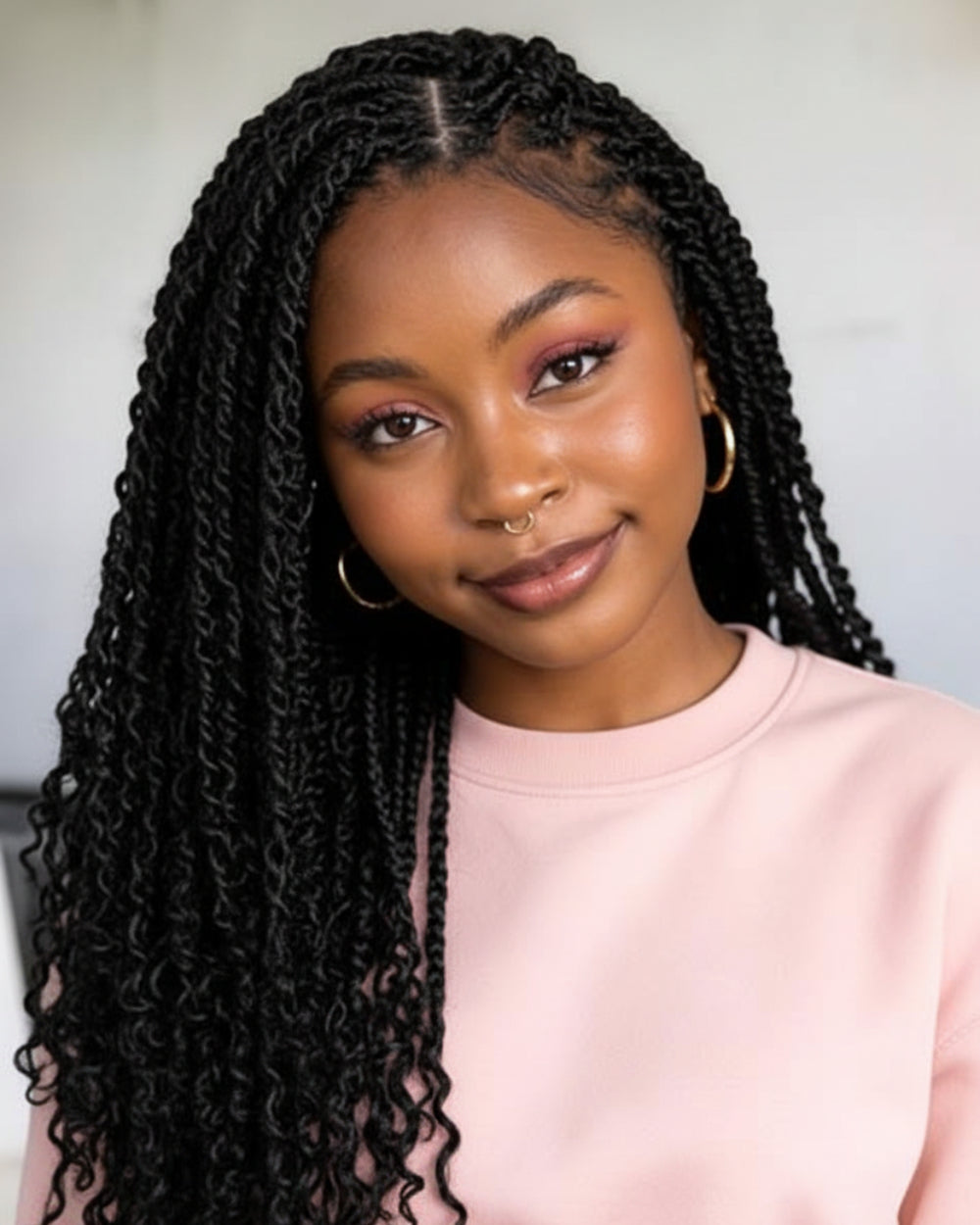 eullair 100% Human Hair Bulk for Braiding & Dreadlocks - Natural Black Afro Kinky Texture