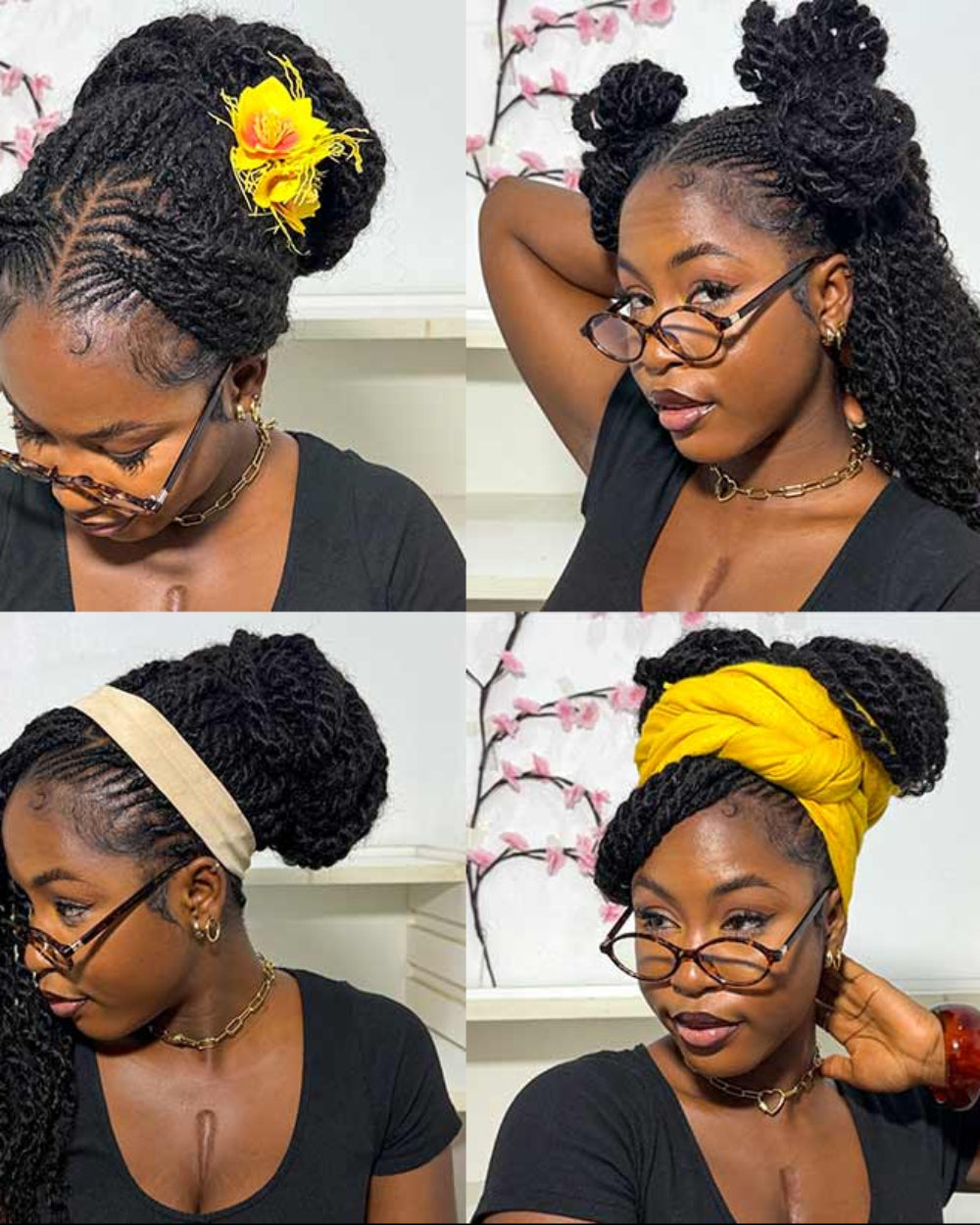 eullair 100% Human Hair Bulk for Braiding & Dreadlocks - Natural Black Afro Kinky Texture