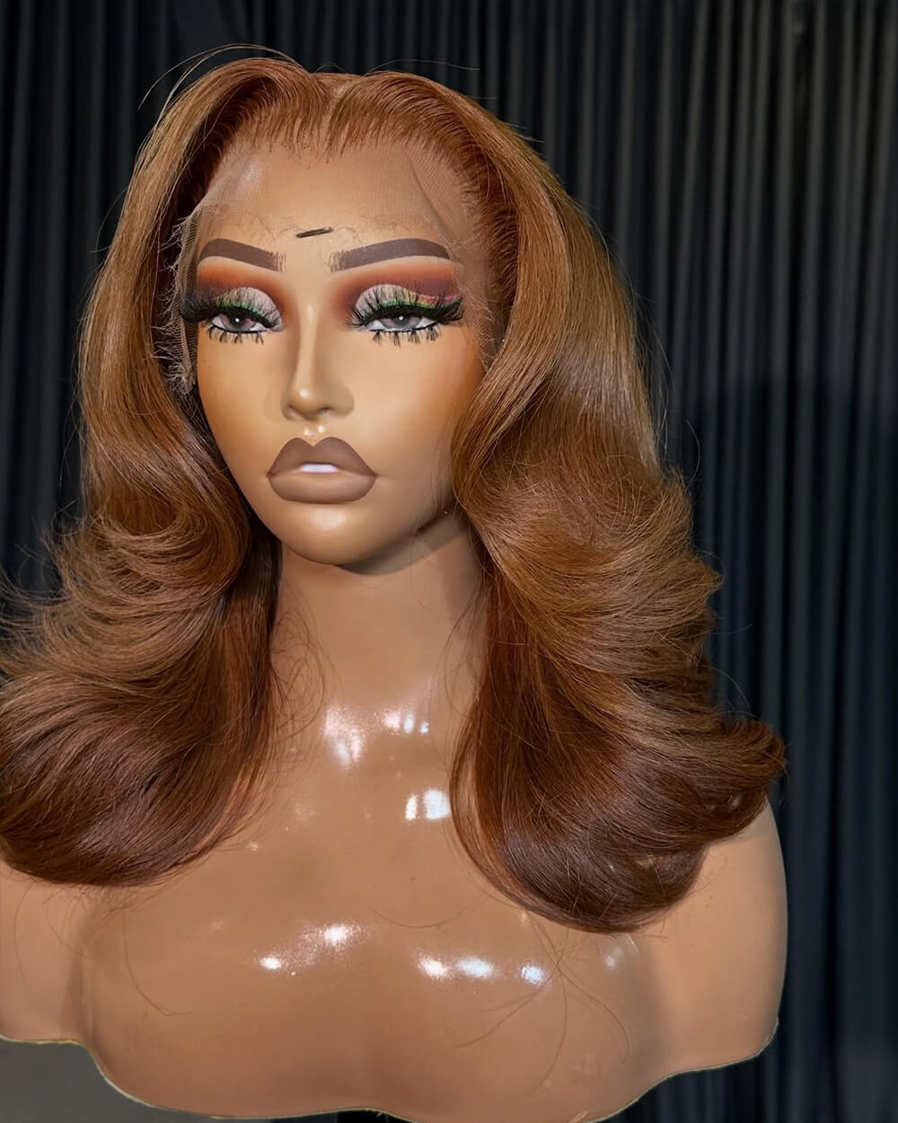 eullair Brown Colored Glueless Lace Front Wigs Loose Wave Wavy 13x4 Lace Frontal Human Hair Wigs Brazilian Virgin Hair Body Wave Lace Wig