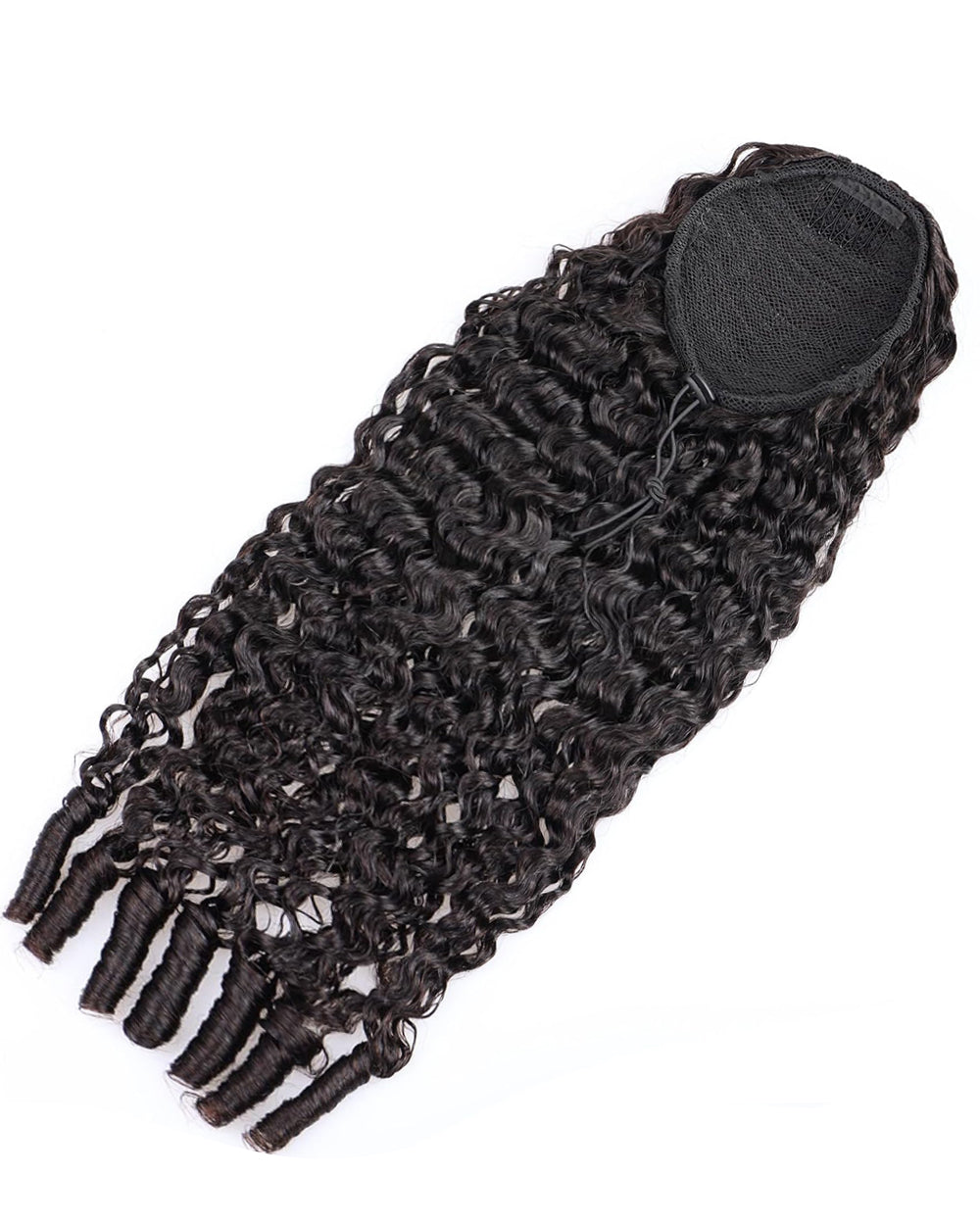 eullair Burmese Curly Adjustable Human Hair Drawstring Ponytail Curly Hair Extensions For Black Women