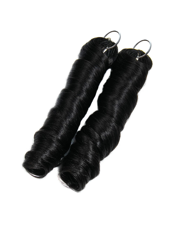 eullair French Curl Human Hair Feather Crochet Extensions - Pre-Looped For Miracle Knots