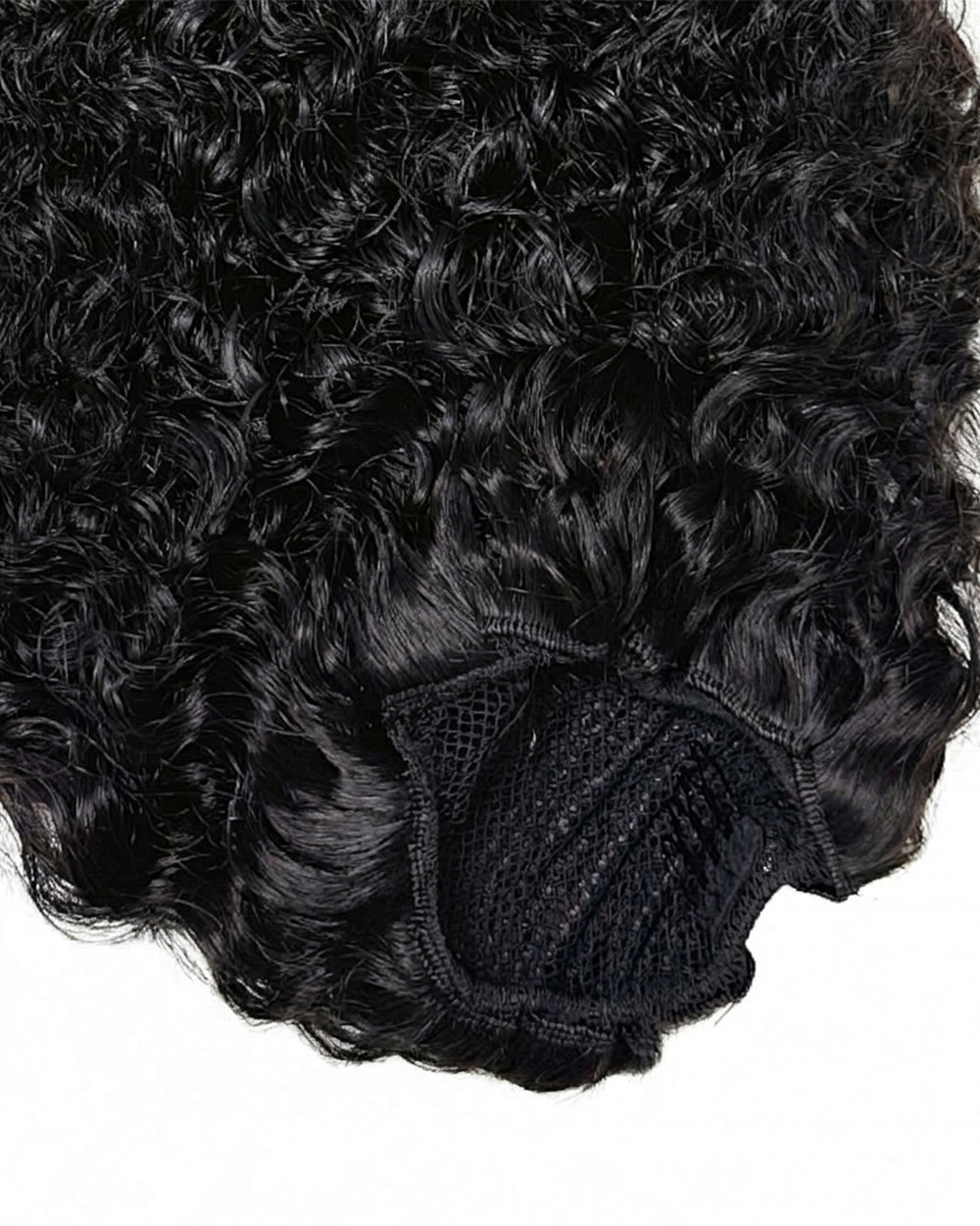 eullair Natural Curly Human Hair Drawstring Ponytail Curly Hair Extensions For Black Women