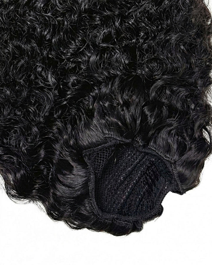 eullair Natural Curly Human Hair Drawstring Ponytail Curly Hair Extensions For Black Women
