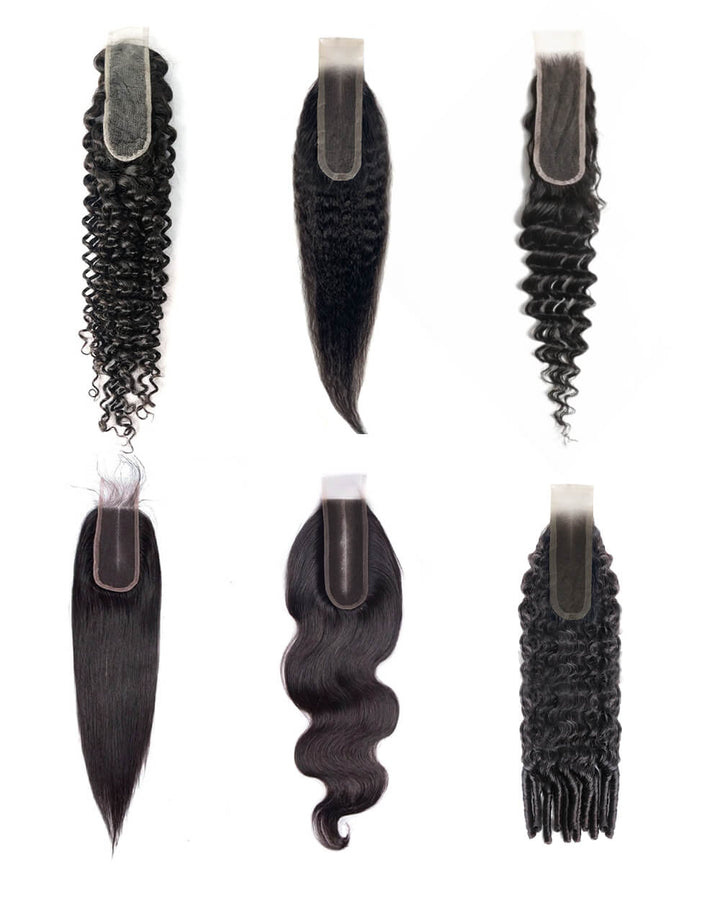 1 Piece Virgin Human Hair 2x6 HD Lace Closure Natural Black 10-20 Inches Raw Hair