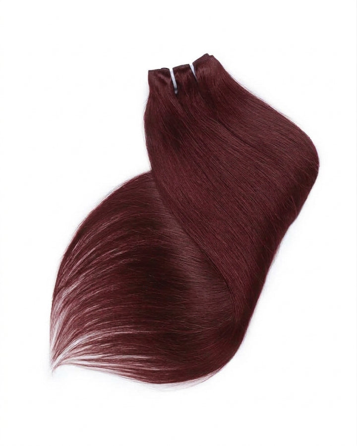 eullair 15A 99J Burgundy Red Straight Human Hair Bundles Virgin Unprocessed Raw 100% Human Hair Extensions